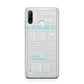 White and Blue Parcel Label with Name Huawei P30 Lite Phone Case