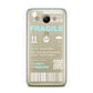 White and Blue Parcel Label with Name Huawei Y3 2017