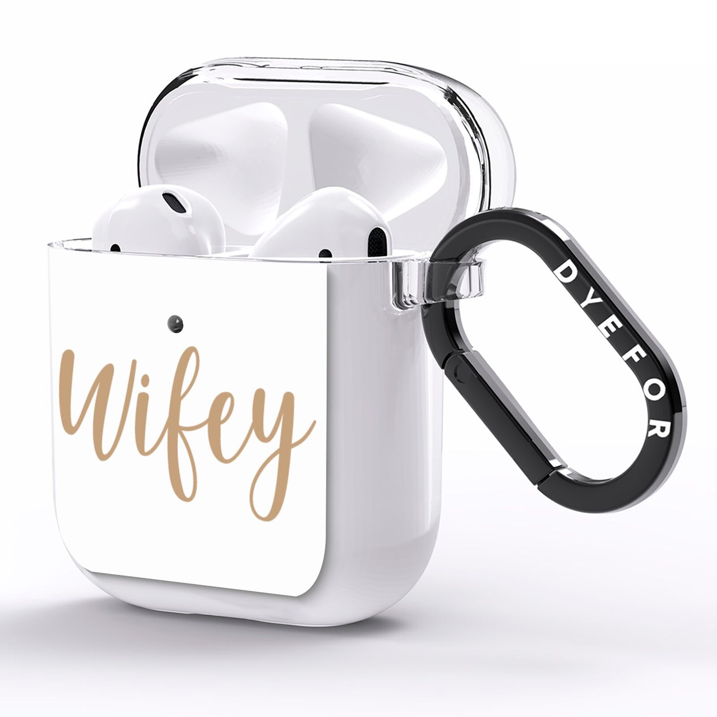Wifey AirPods Clear Case Side Image