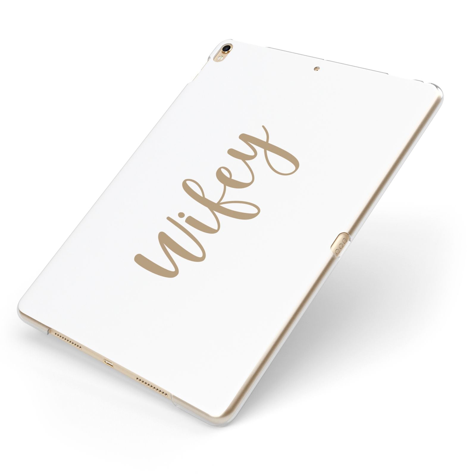 Wifey Apple iPad Case on Gold iPad Side View
