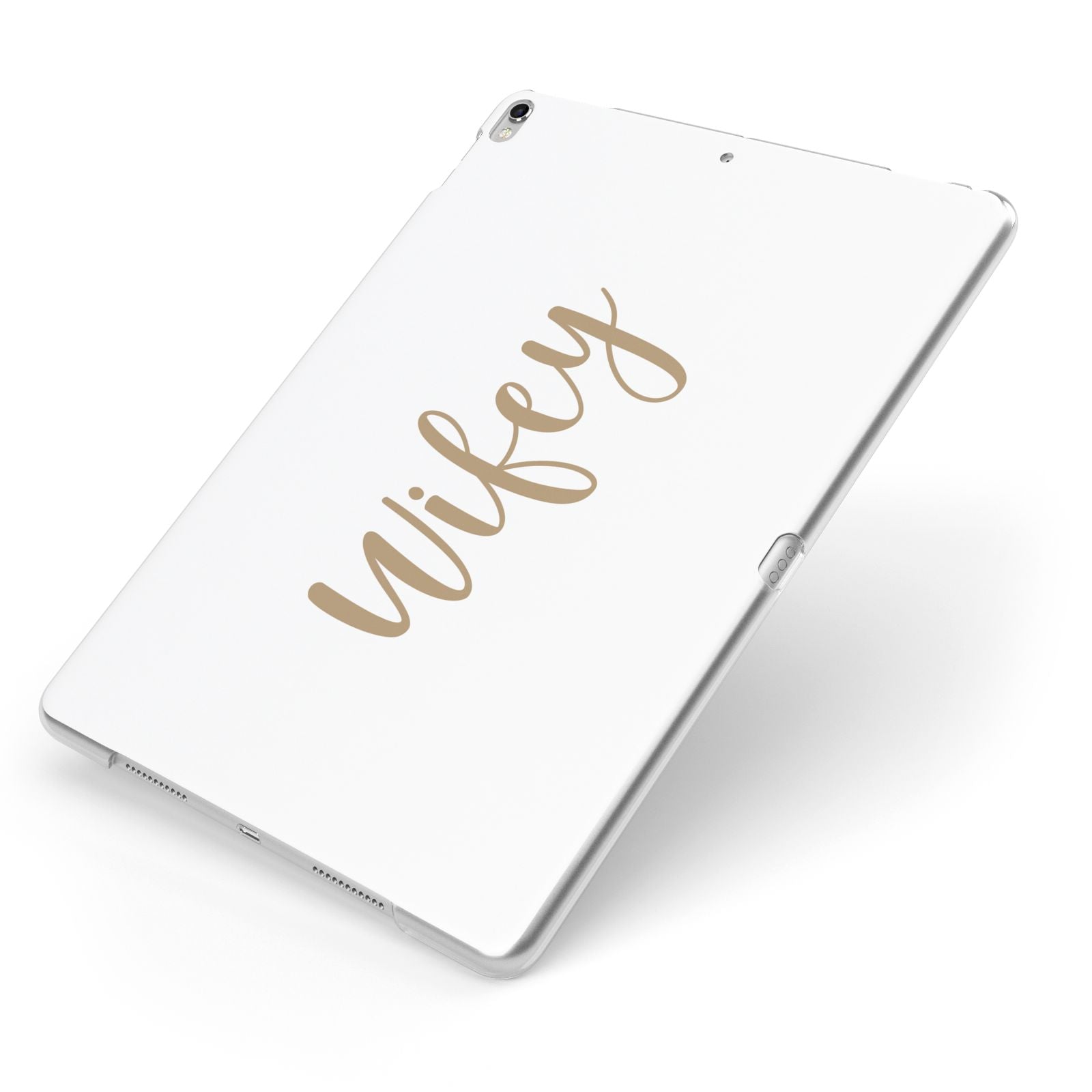 Wifey Apple iPad Case on Silver iPad Side View