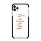 Wifey Apple iPhone 11 Pro Max in Silver with Black Impact Case