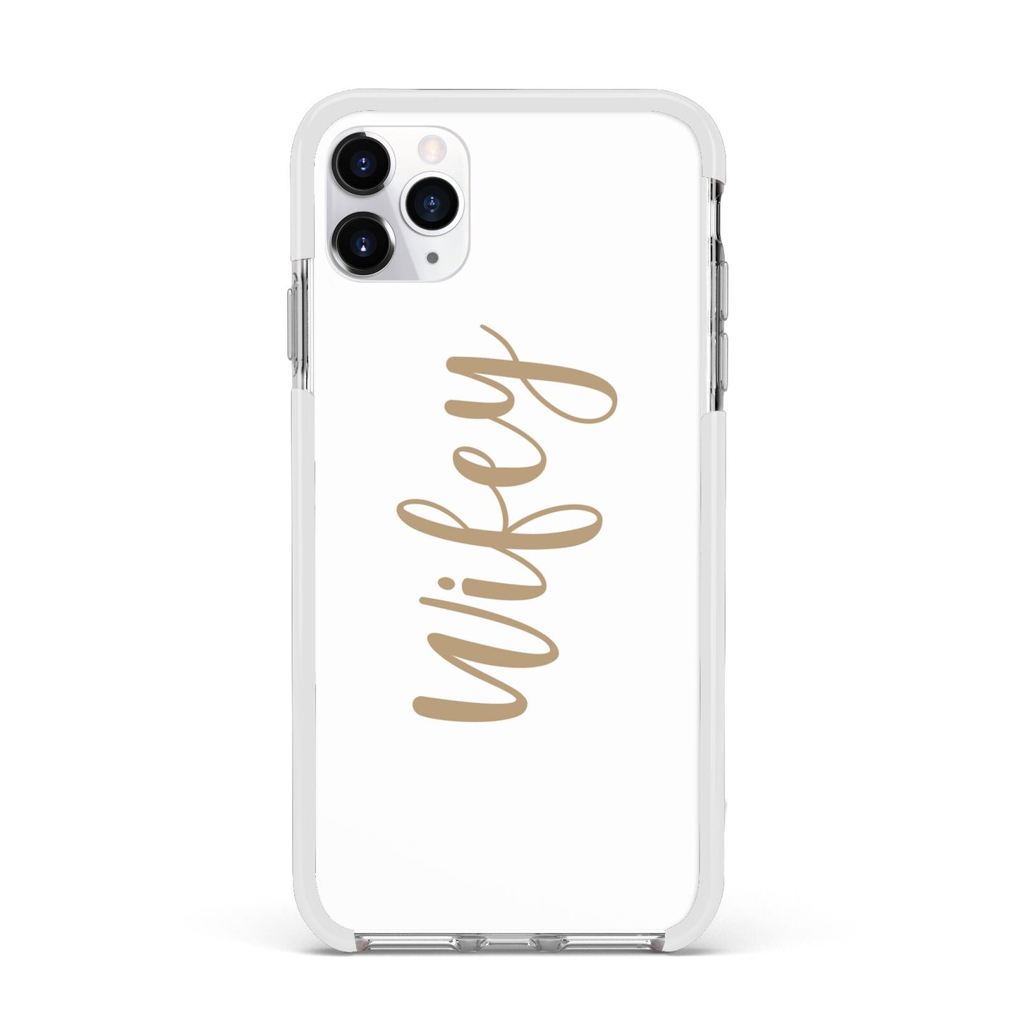 Wifey Apple iPhone 11 Pro Max in Silver with White Impact Case