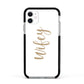 Wifey Apple iPhone 11 in White with Black Impact Case