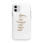 Wifey Apple iPhone 11 in White with Bumper Case