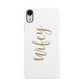 Wifey Apple iPhone XR White 3D Snap Case