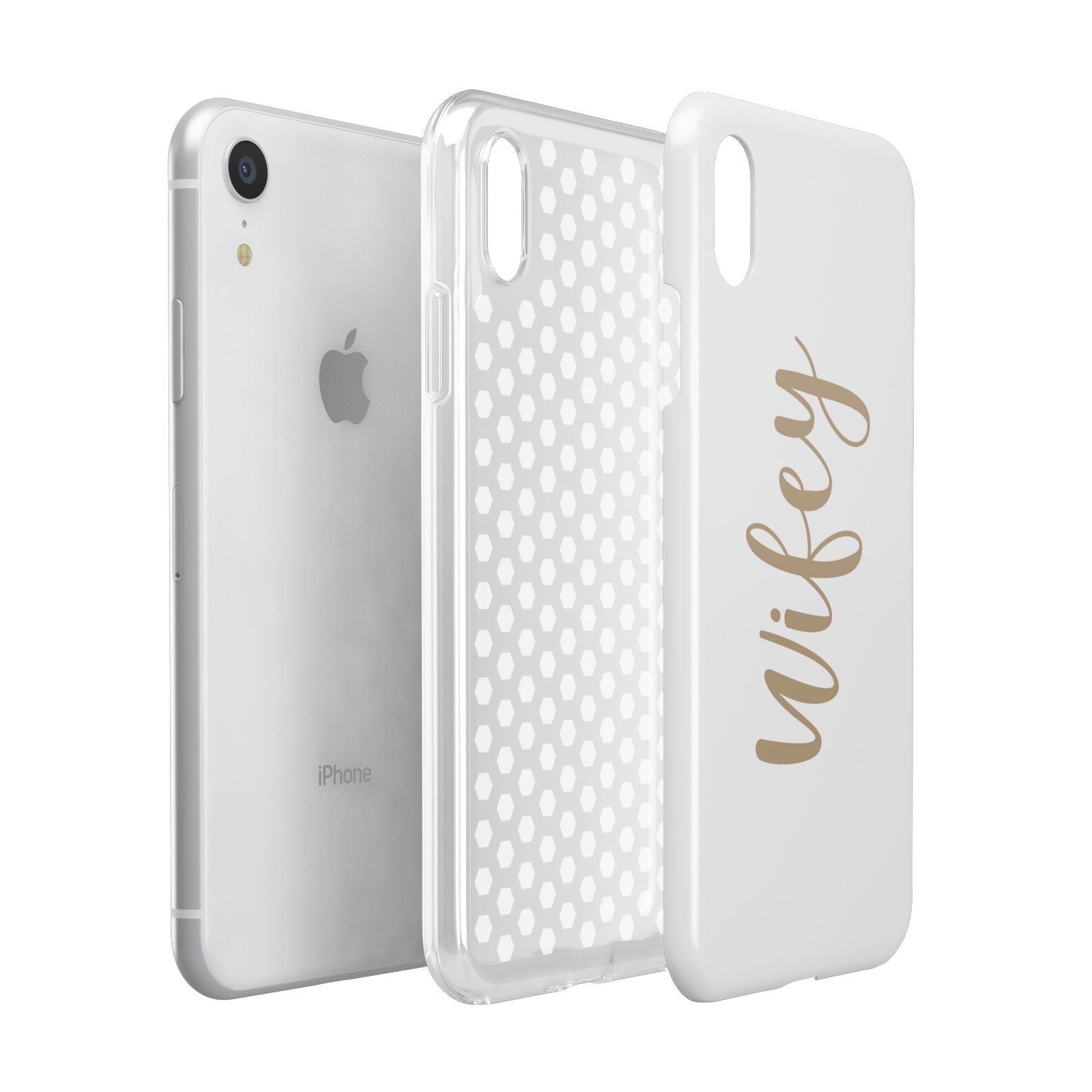 Wifey Apple iPhone XR White 3D Tough Case Expanded view