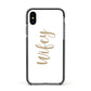 Wifey Apple iPhone Xs Impact Case Black Edge on Black Phone