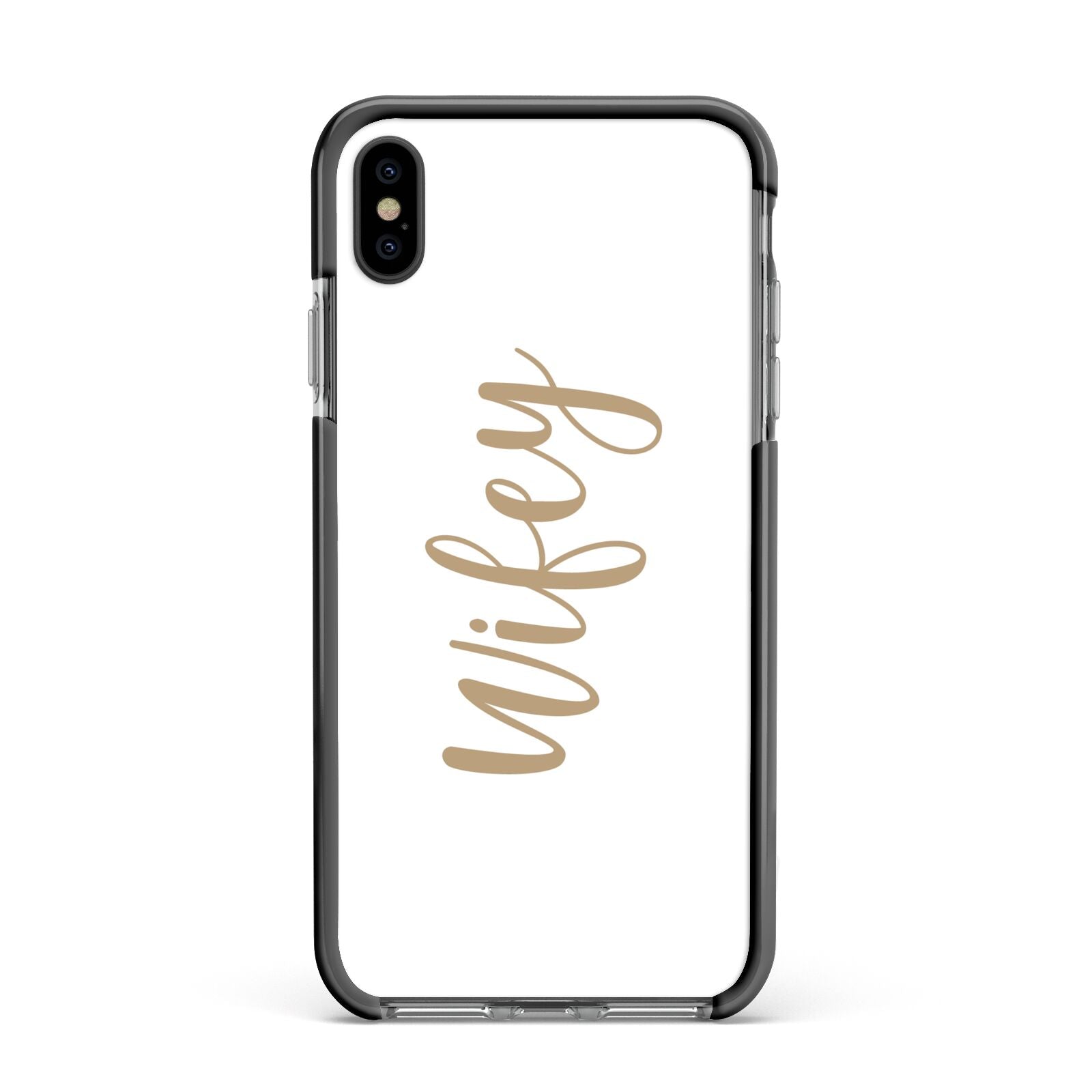 Wifey Apple iPhone Xs Max Impact Case Black Edge on Black Phone