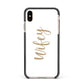 Wifey Apple iPhone Xs Max Impact Case Black Edge on Gold Phone