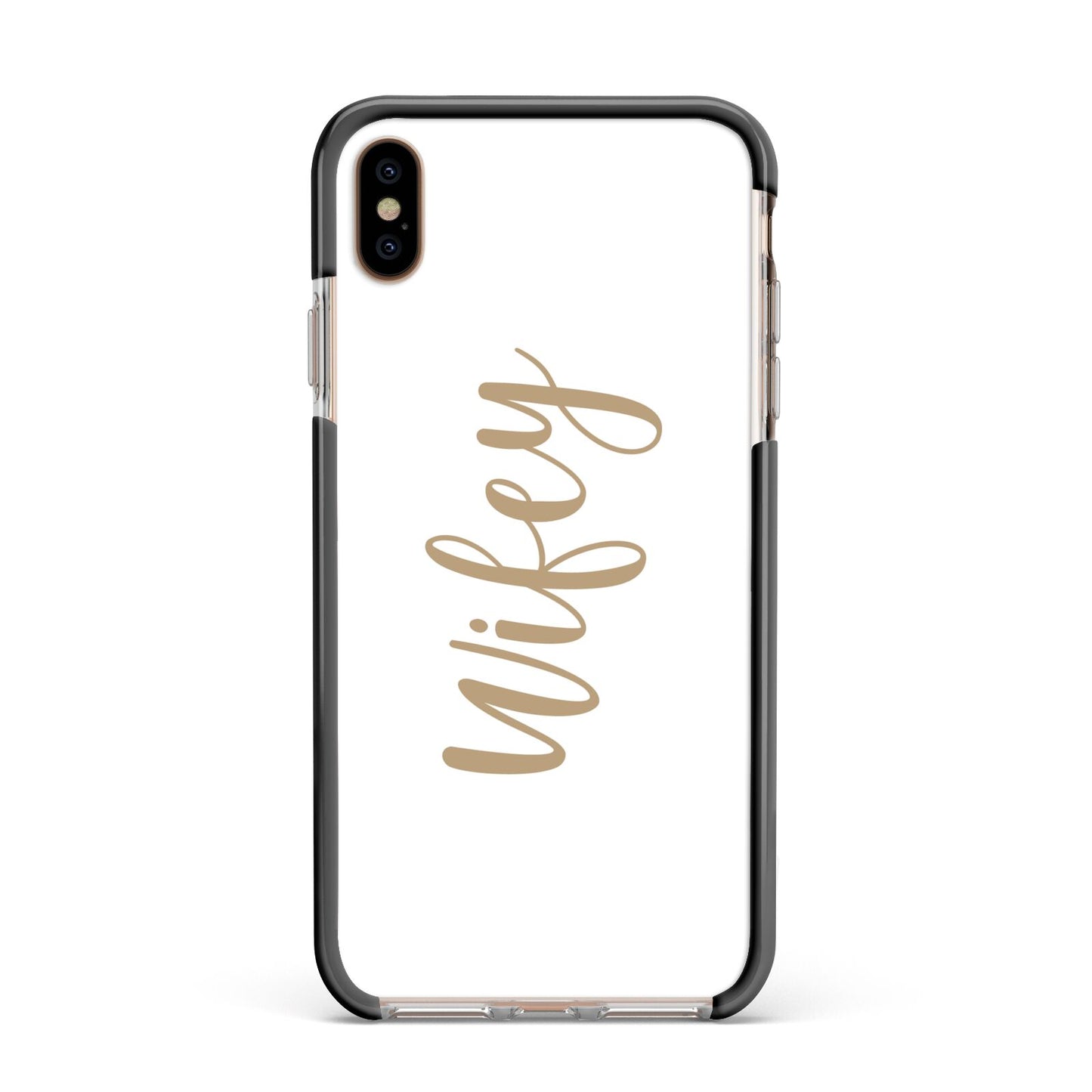 Wifey Apple iPhone Xs Max Impact Case Black Edge on Gold Phone