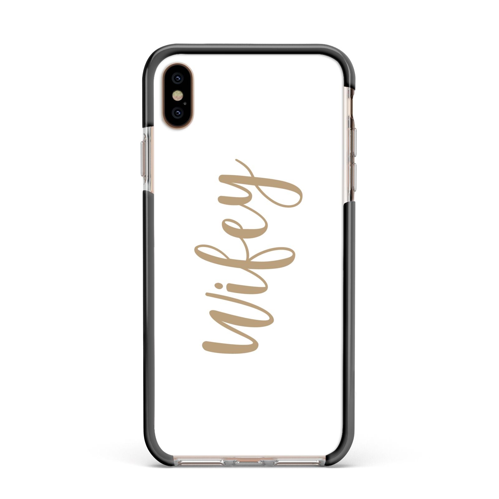 Wifey Apple iPhone Xs Max Impact Case Black Edge on Gold Phone