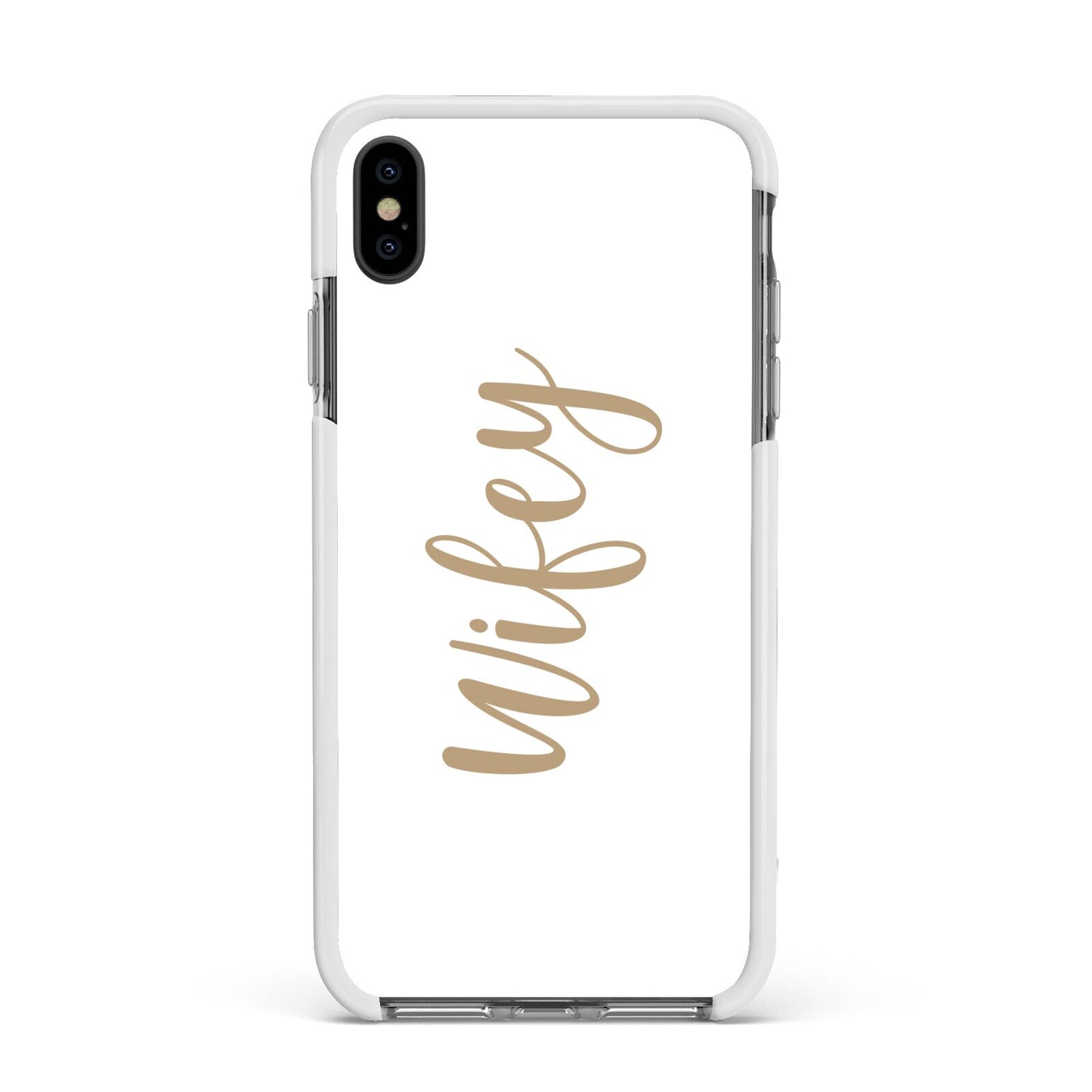 Wifey Apple iPhone Xs Max Impact Case White Edge on Black Phone