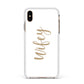 Wifey Apple iPhone Xs Max Impact Case White Edge on Gold Phone