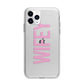 Wifey Pink Apple iPhone 11 Pro Max in Silver with Bumper Case