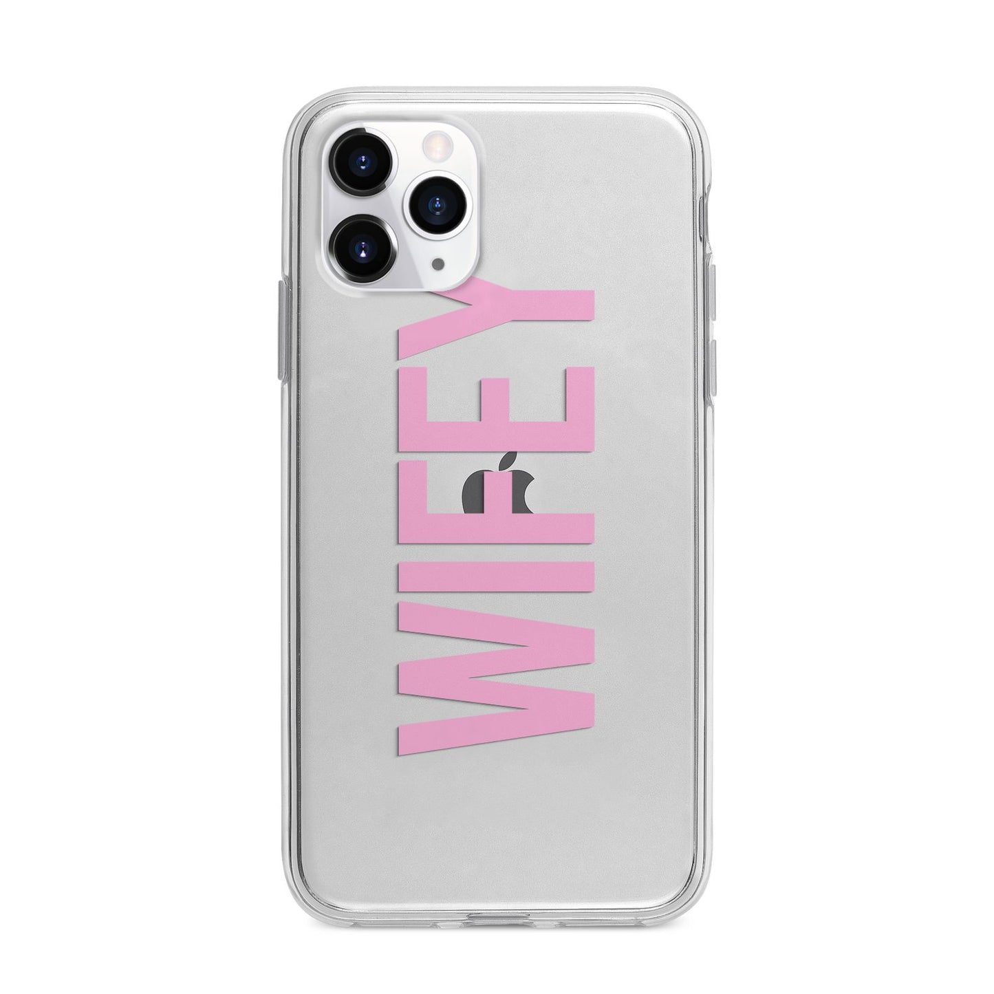 Wifey Pink Apple iPhone 11 Pro in Silver with Bumper Case