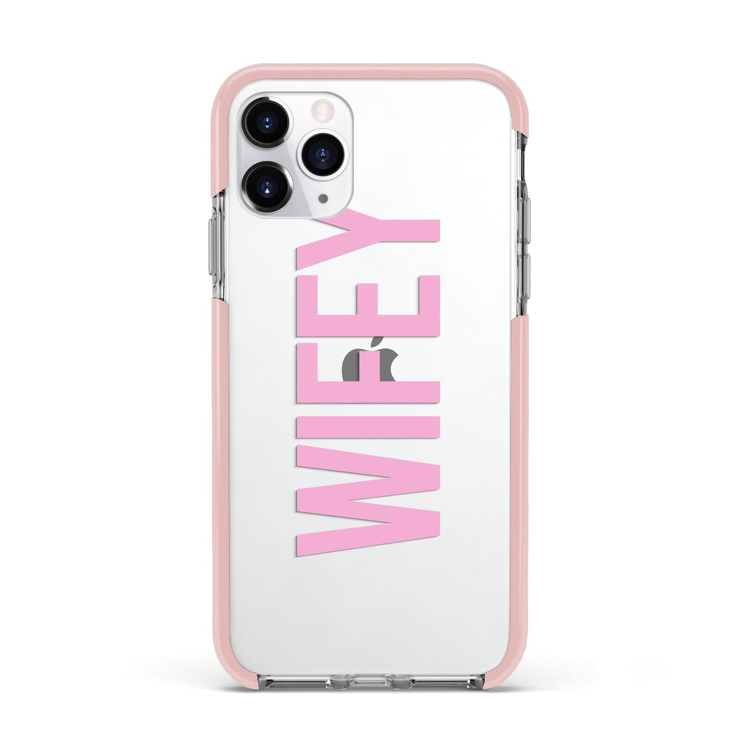 Wifey Pink Apple iPhone 11 Pro in Silver with Pink Impact Case