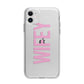 Wifey Pink Apple iPhone 11 in White with Bumper Case