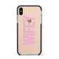 Wifey Pink Apple iPhone Xs Max Impact Case Black Edge on Gold Phone