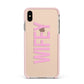 Wifey Pink Apple iPhone Xs Max Impact Case Pink Edge on Gold Phone