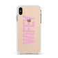 Wifey Pink Apple iPhone Xs Max Impact Case White Edge on Gold Phone