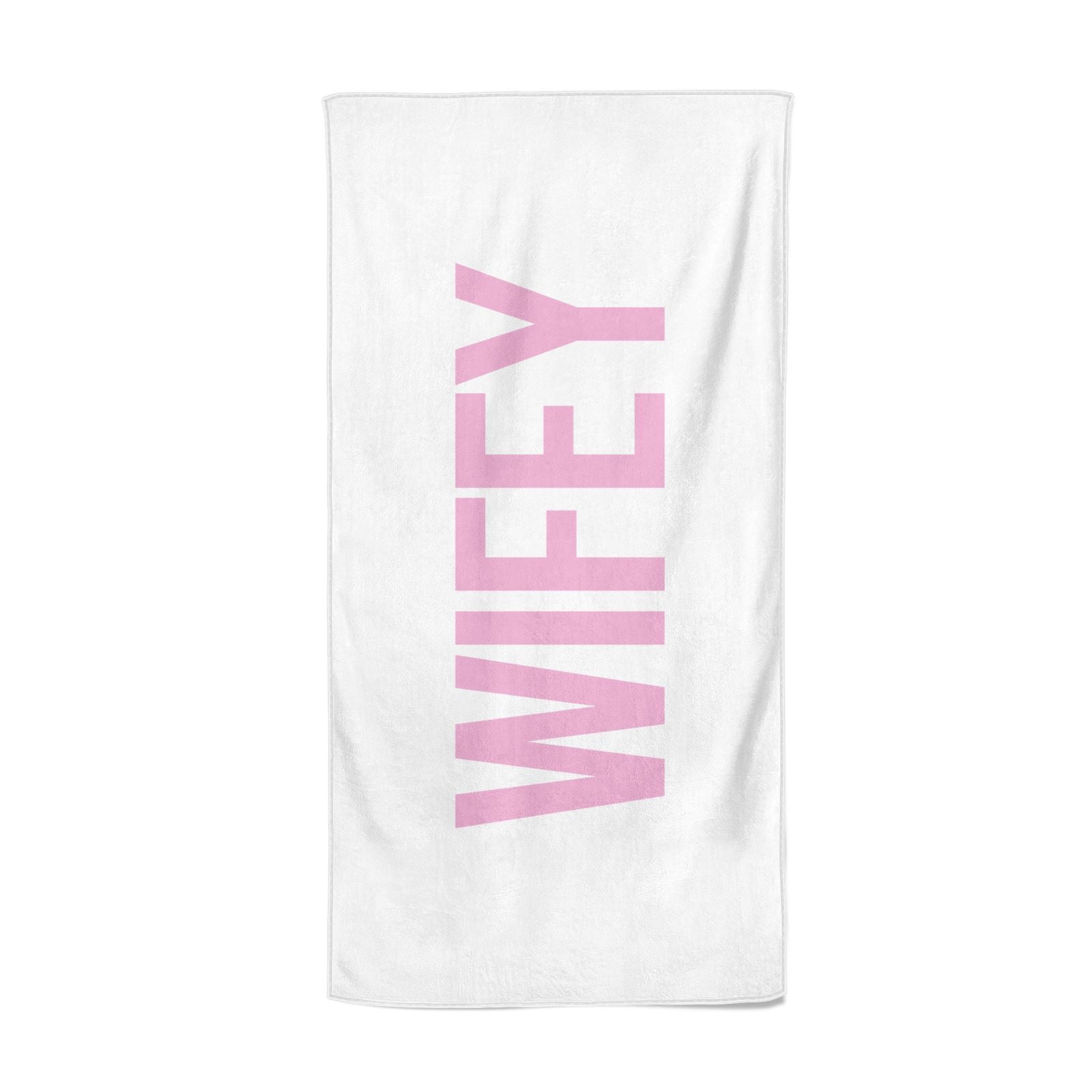 Wifey Pink Beach Towel