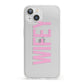 Wifey Pink iPhone 13 Clear Bumper Case