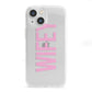 Wifey Pink iPhone 13 Mini Clear Bumper Case