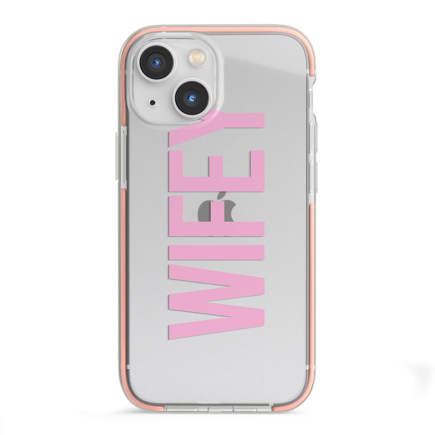 Wifey Pink iPhone 13 Mini TPU Impact Case with Pink Edges