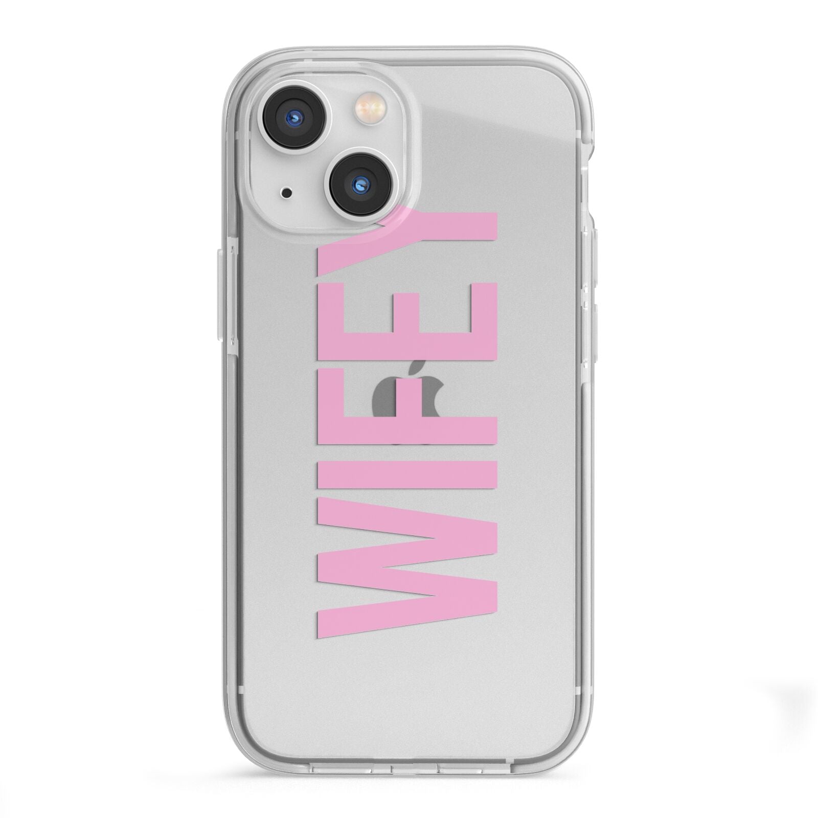 Wifey Pink iPhone 13 Mini TPU Impact Case with White Edges