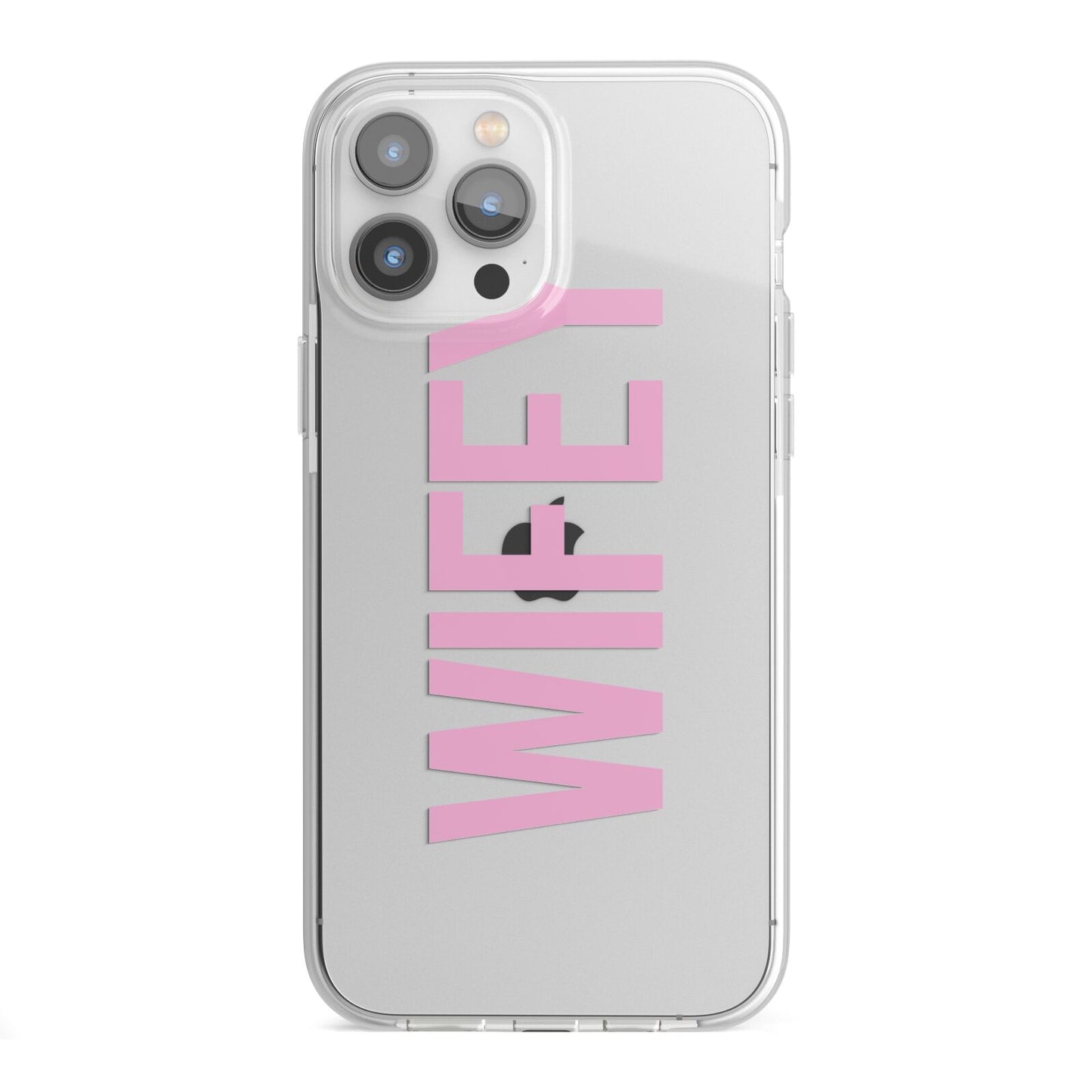 Wifey Pink iPhone 13 Pro Max TPU Impact Case with White Edges