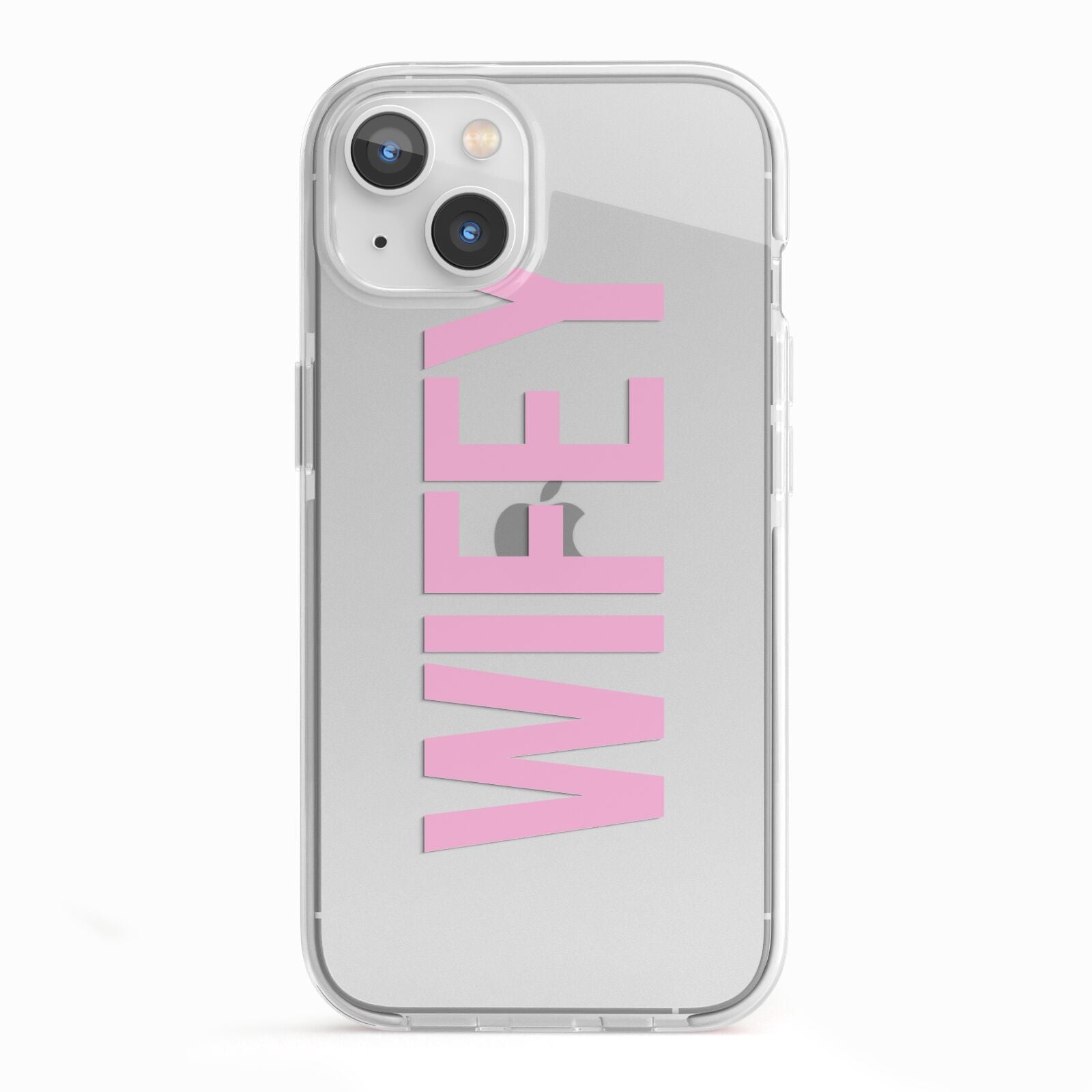 Wifey Pink iPhone 13 TPU Impact Case with White Edges