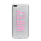 Wifey Pink iPhone 7 Plus Bumper Case on Silver iPhone