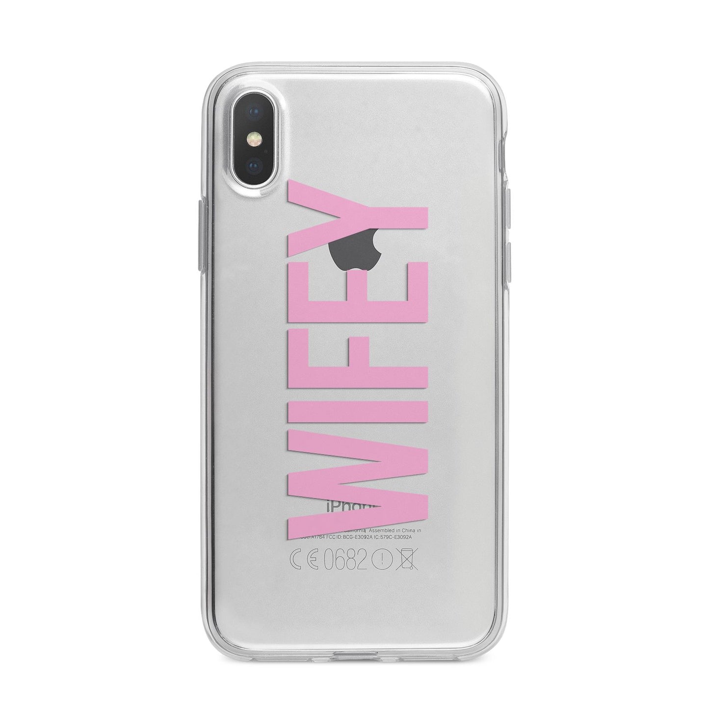 Wifey Pink iPhone X Bumper Case on Silver iPhone Alternative Image 1