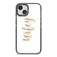 Wifey iPhone 13 Black Impact Case on Silver phone