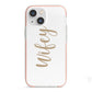 Wifey iPhone 13 Mini TPU Impact Case with Pink Edges