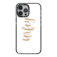 Wifey iPhone 13 Pro Max Black Impact Case on Silver phone