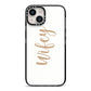 Wifey iPhone 14 Black Impact Case on Silver phone