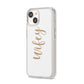 Wifey iPhone 14 Clear Tough Case Starlight Angled Image