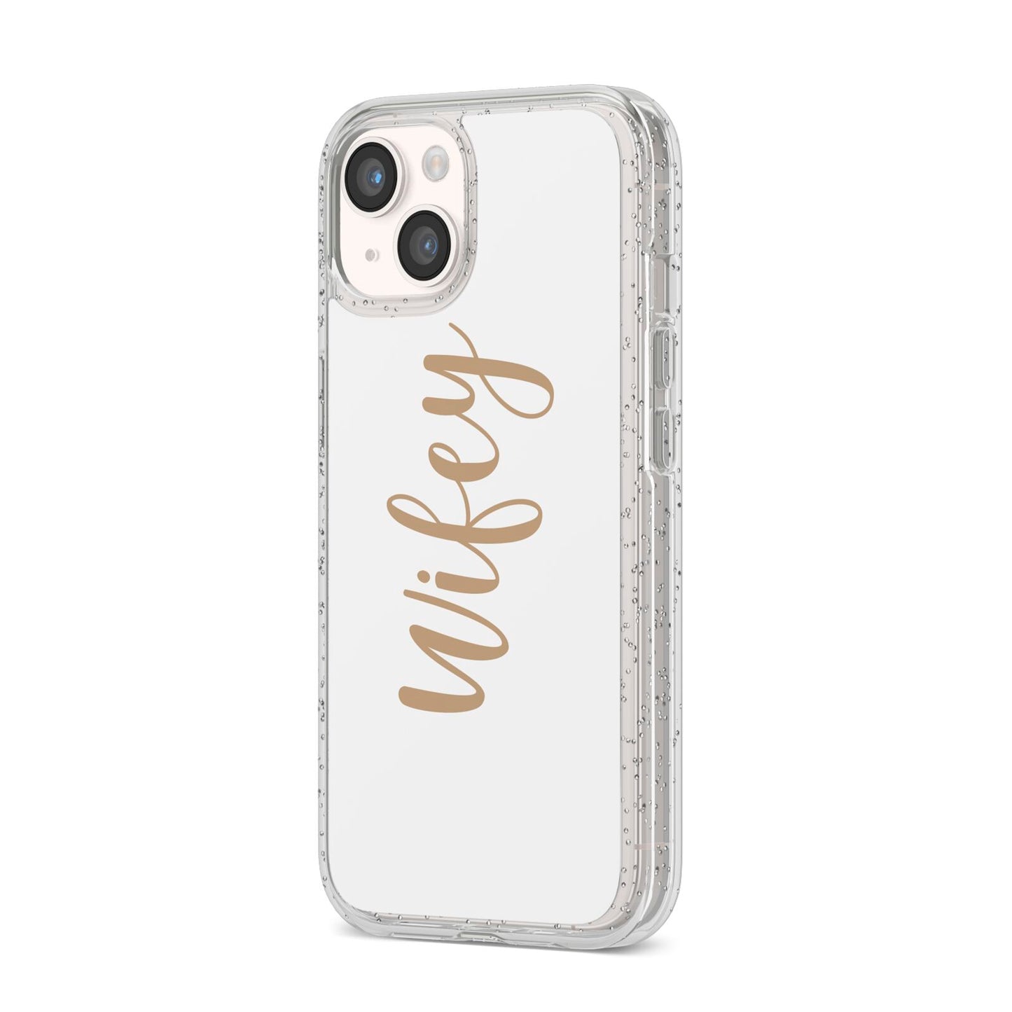 Wifey iPhone 14 Glitter Tough Case Starlight Angled Image