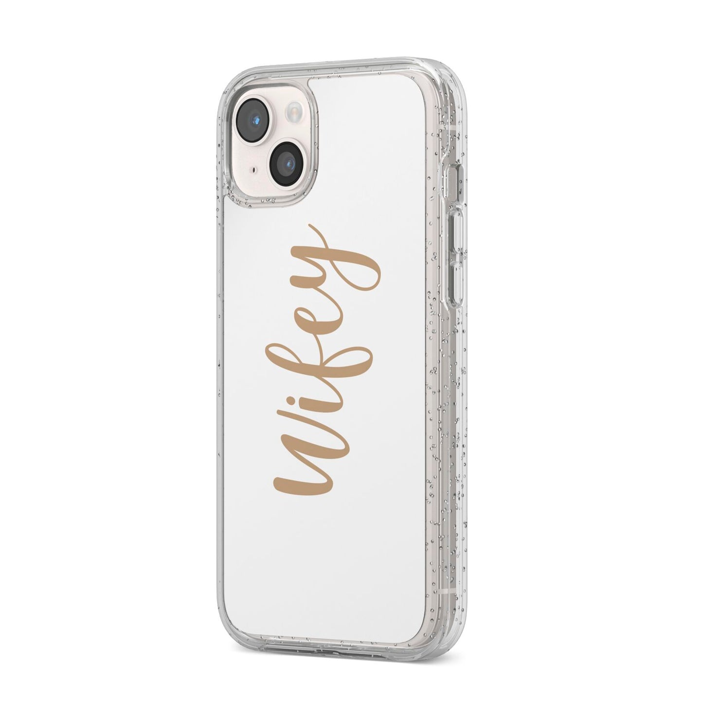 Wifey iPhone 14 Plus Glitter Tough Case Starlight Angled Image