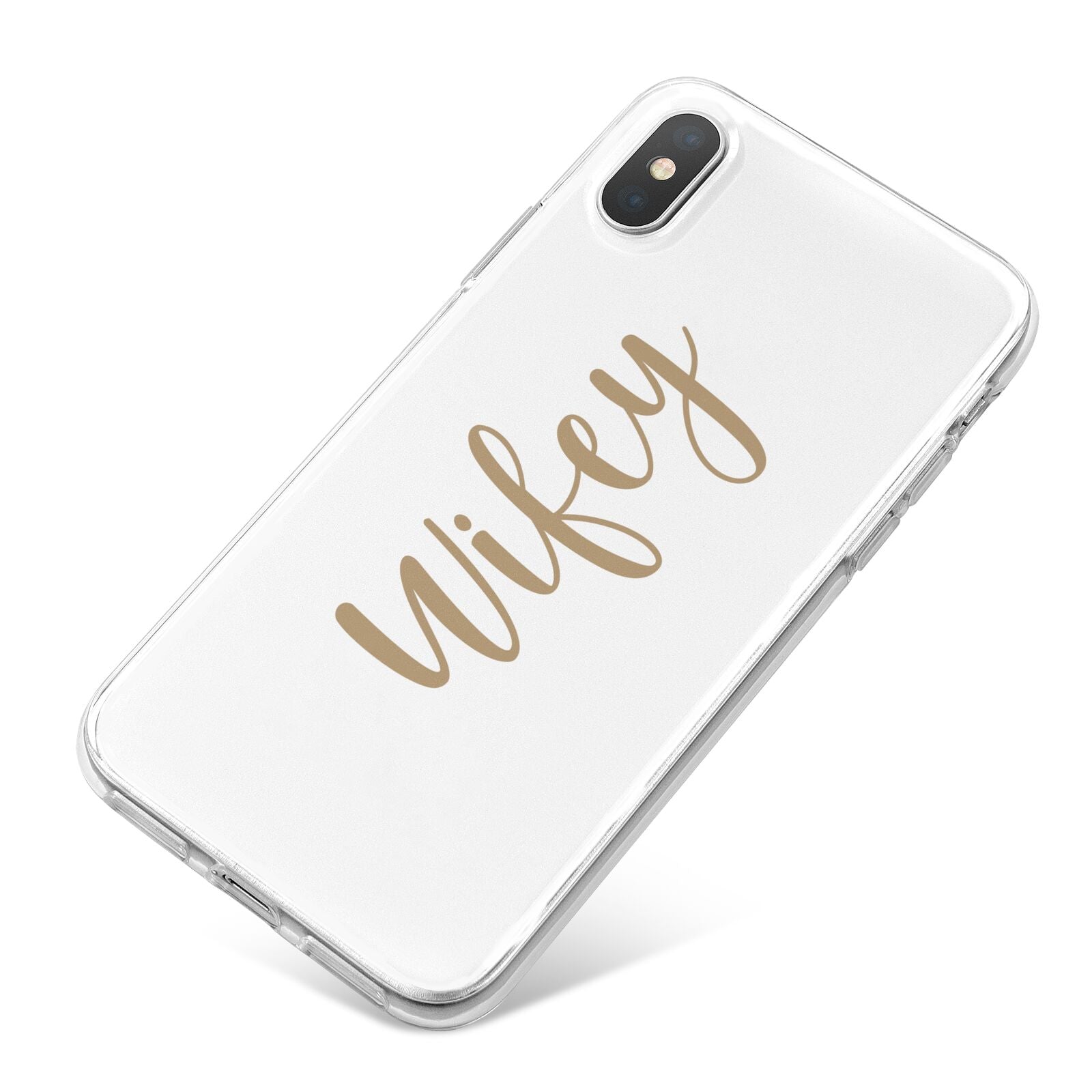 Wifey iPhone X Bumper Case on Silver iPhone