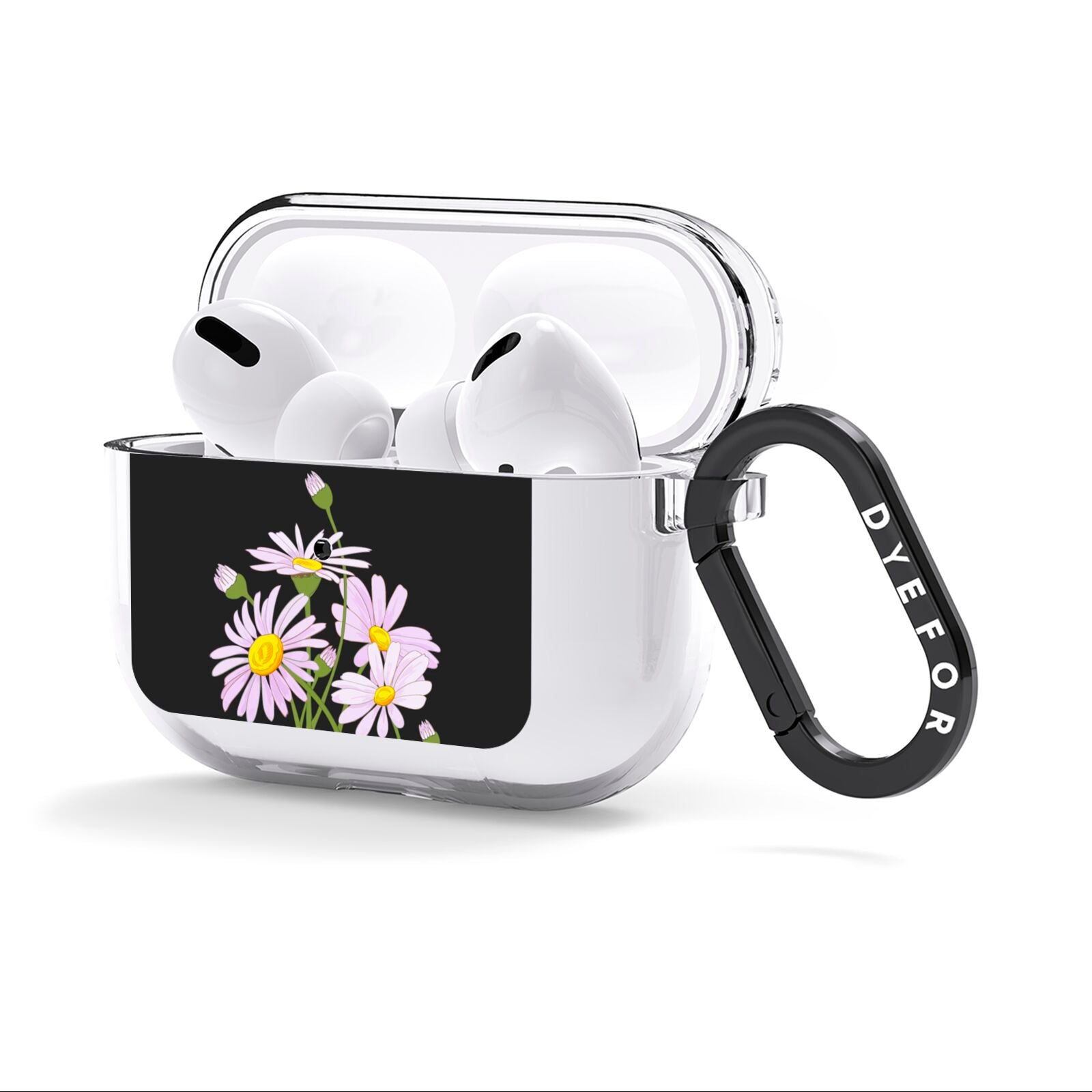 Wild Daisies AirPods Clear Case 3rd Gen Side Image