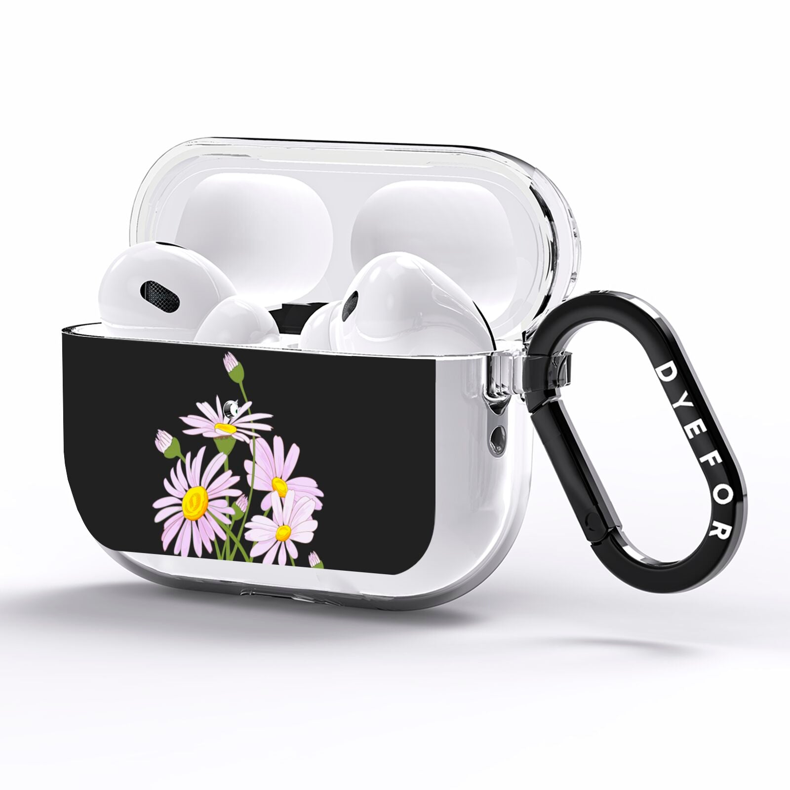 Wild Daisies AirPods Pro Clear Case Side Image