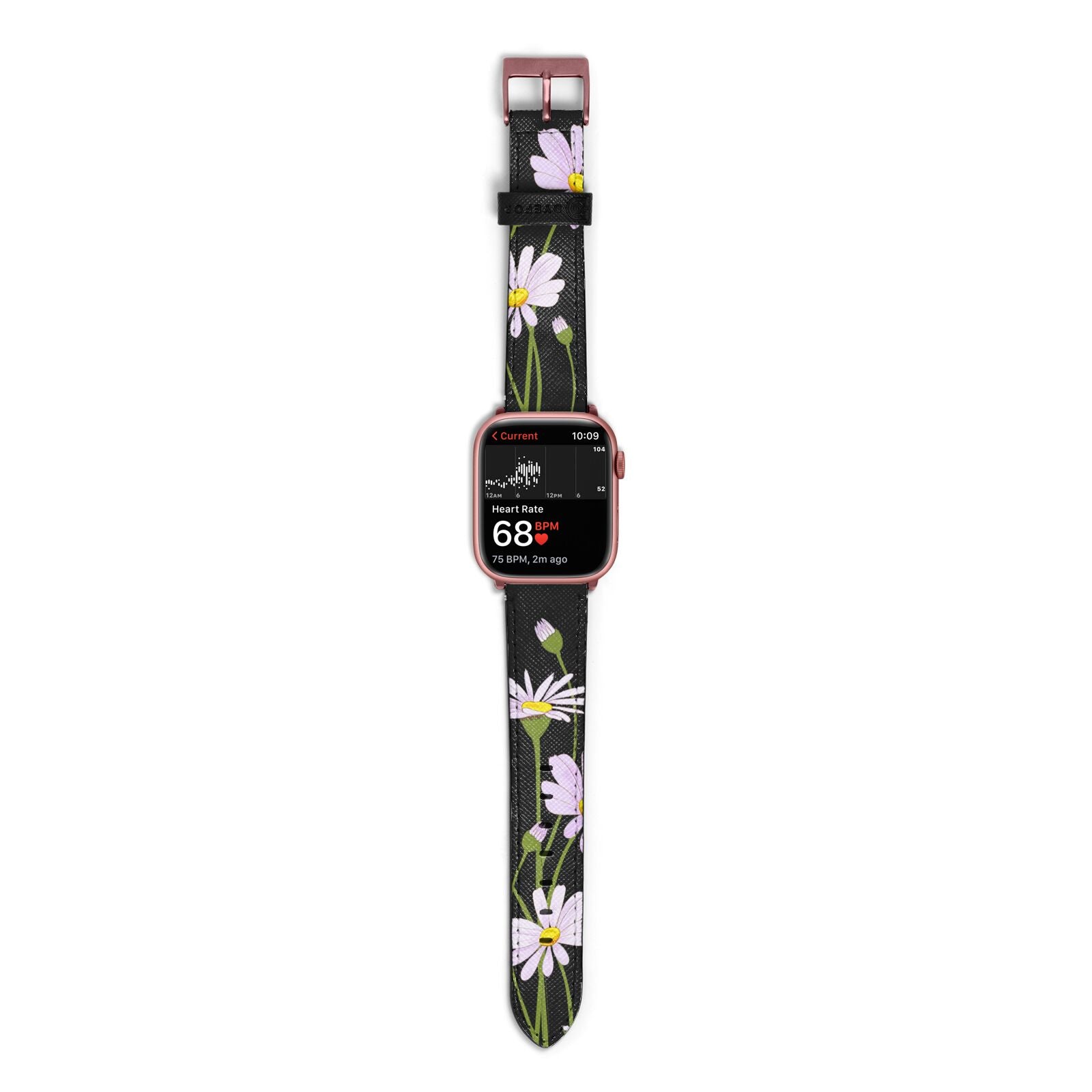 Wild Daisies Apple Watch Strap Size 38mm with Rose Gold Hardware