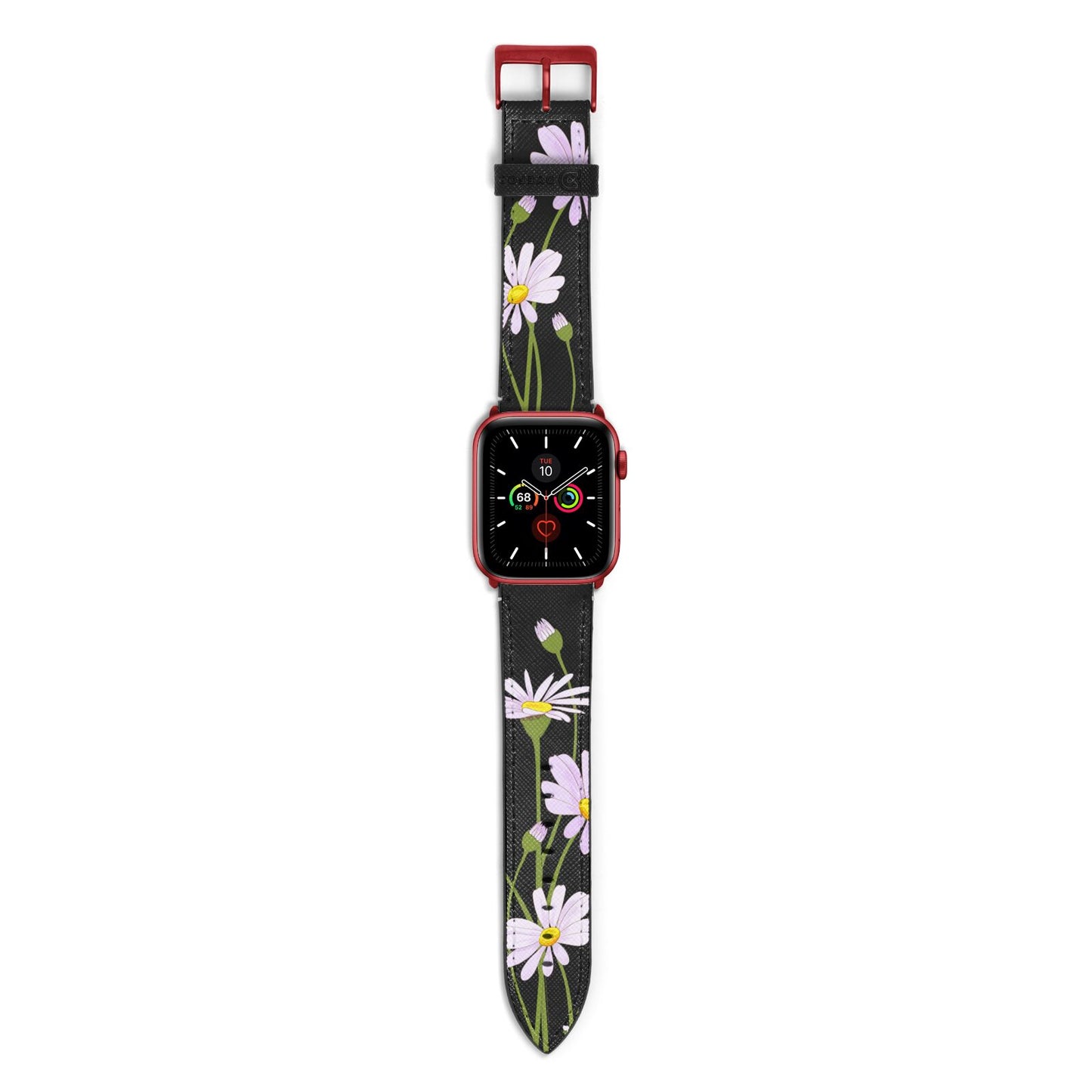 Wild Daisies Apple Watch Strap with Red Hardware