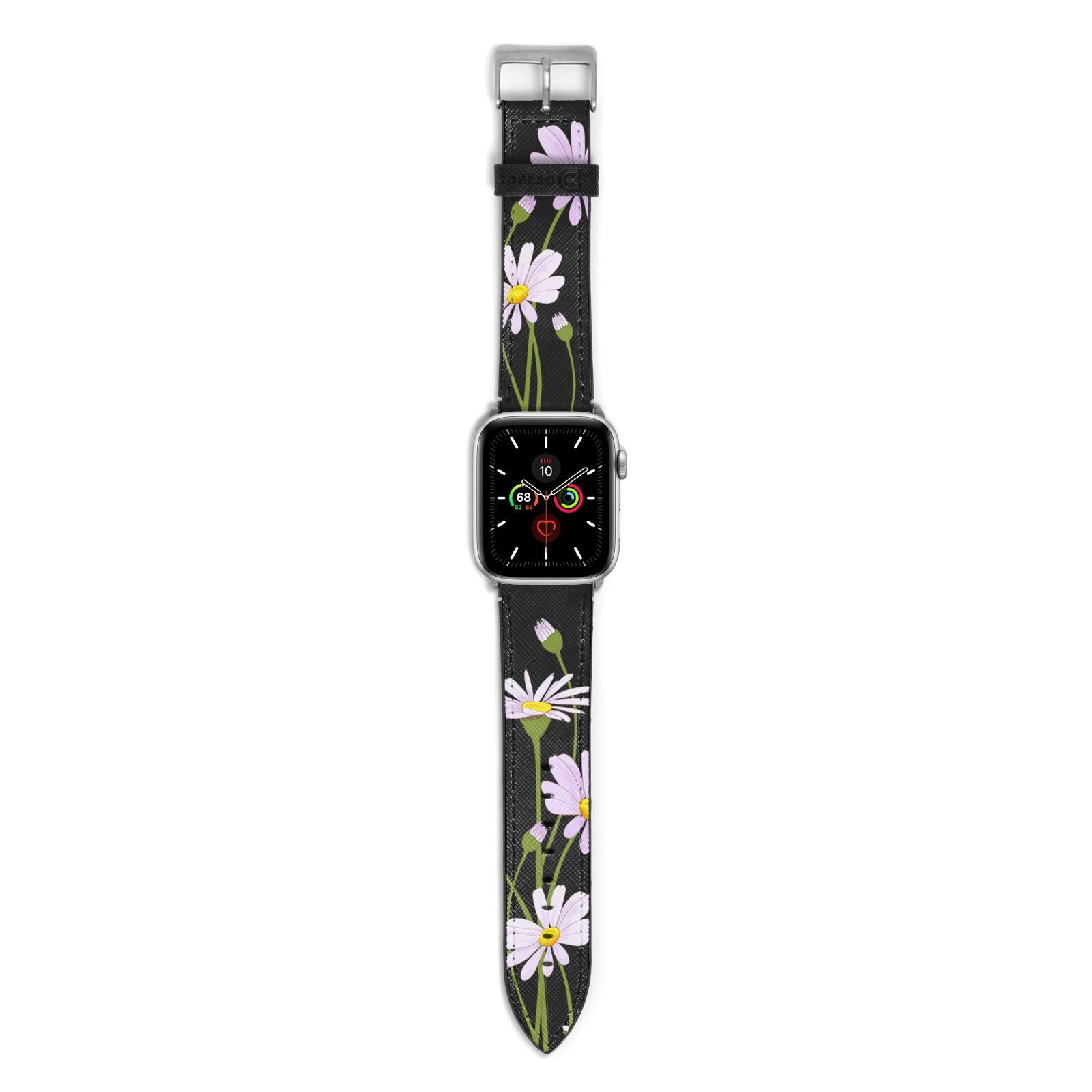 Wild Daisies Apple Watch Strap with Silver Hardware