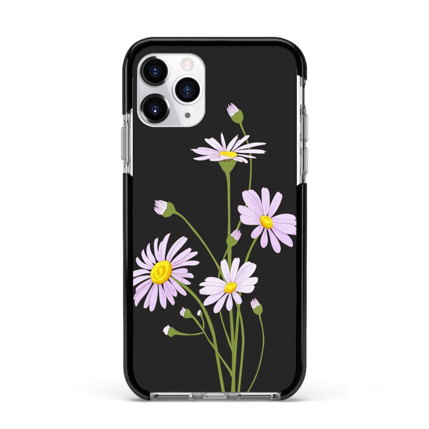 Wild Daisies Apple iPhone 11 Pro in Silver with Black Impact Case