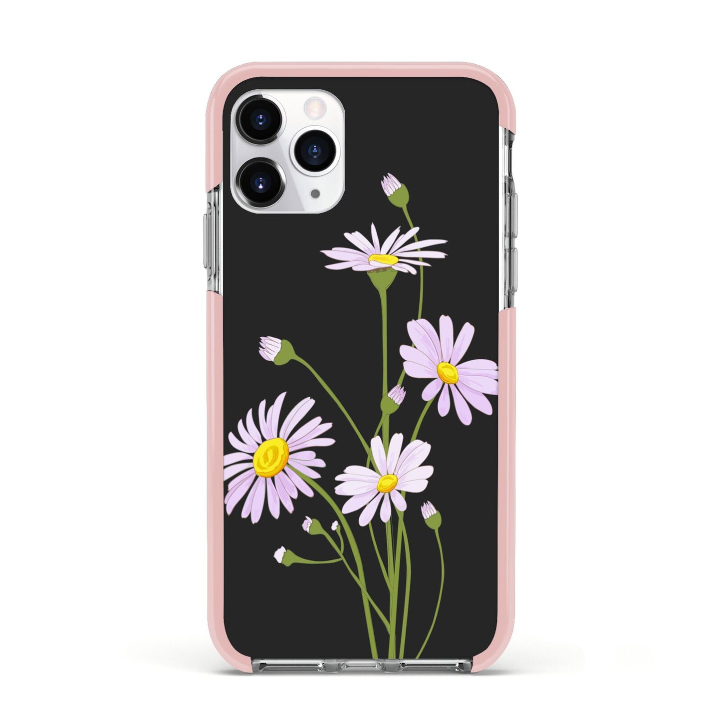 Wild Daisies Apple iPhone 11 Pro in Silver with Pink Impact Case