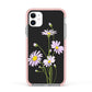 Wild Daisies Apple iPhone 11 in White with Pink Impact Case